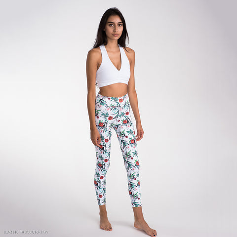 Red  Flowers Leggings