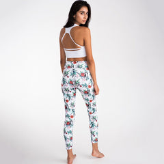 Red  Flowers Leggings
