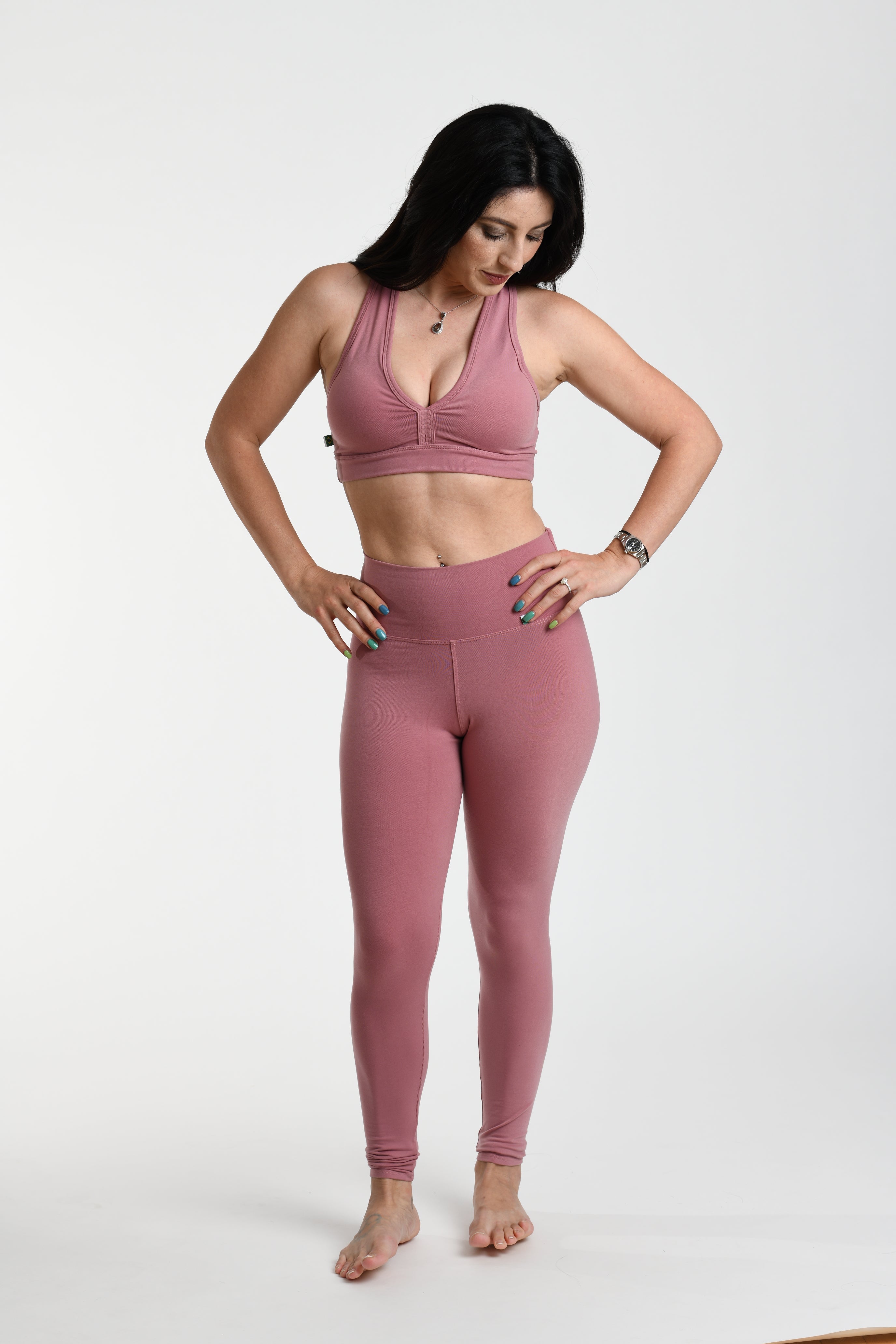 Rosa Nude High Waisted Heart Supplex Yoga Leggings – Bralu