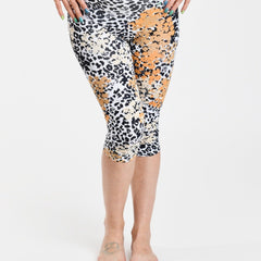 Flowers Leopard Capris