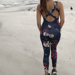 Navy Roses X Skulls Jumpsuit