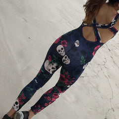 Navy Roses X Skulls Jumpsuit