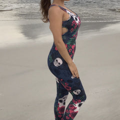 Navy Roses X Skulls Jumpsuit