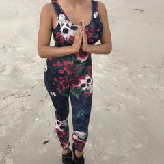 Navy Roses X Skulls Jumpsuit